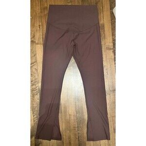 Old Navy Maternity Waist Rollover PowerSoft Rib-Knit Split-Hem Go-Dry Leggings